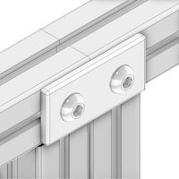 41-110-1 MODULAR SOLUTIONS ALUMINUM CONNECTING PLATE<br>45MM X 90MM FLAT W/HARDWARE